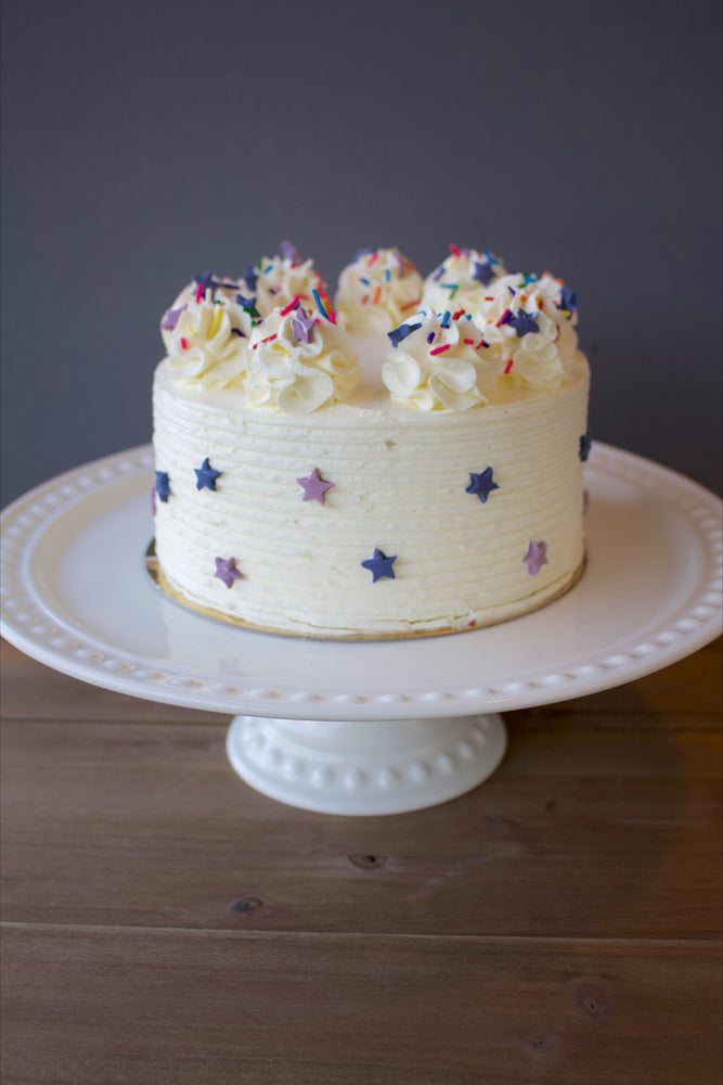 Chocolate Vanilla Birthday Cake