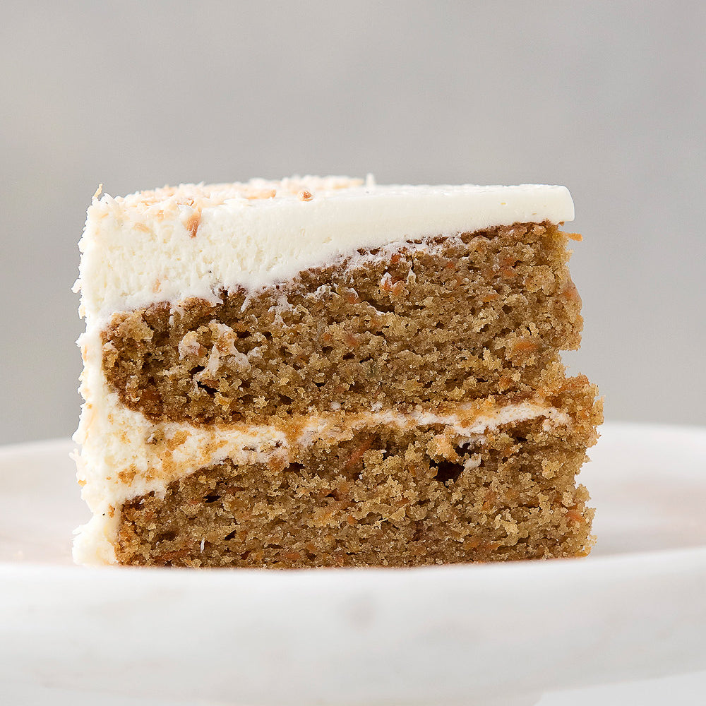 gluten free carrot cake slice