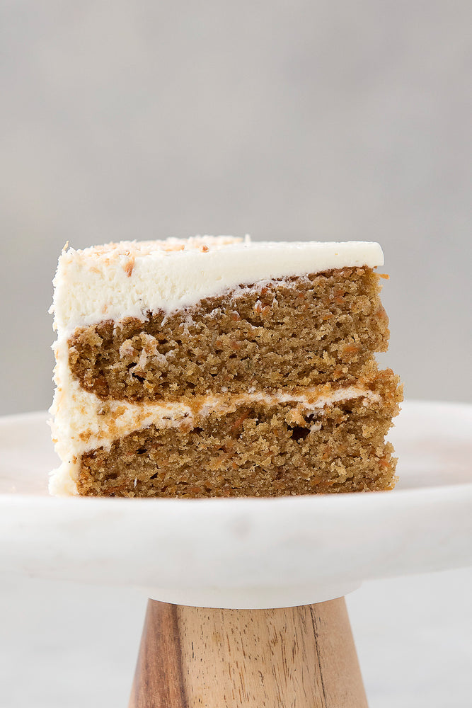 gluten free carrot cake slice