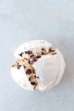 
                  
                    Load image into Gallery viewer, top view large chocolate chip meringue
                  
                