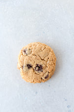 gluten free peanut butter chocolate chip cookie sea salt garnish