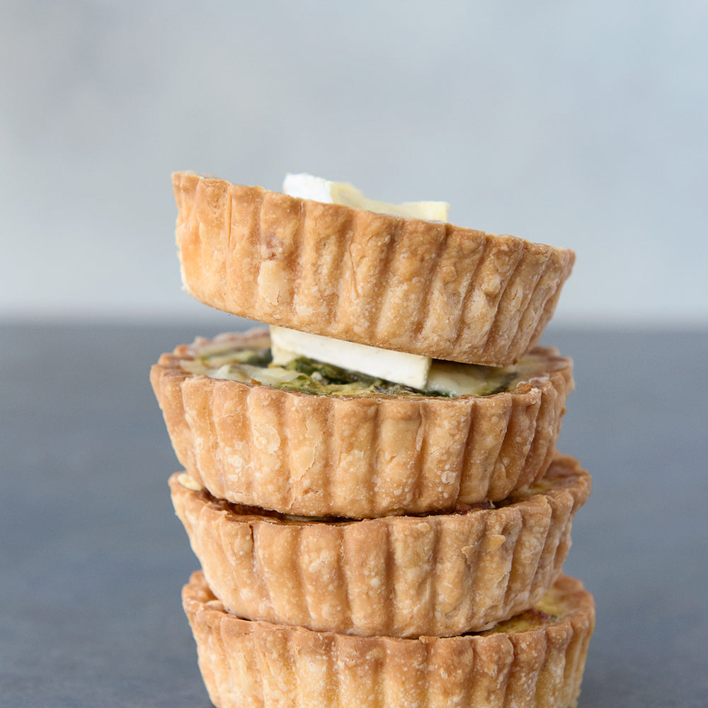stack of gluten free pastry mini quiche shells
