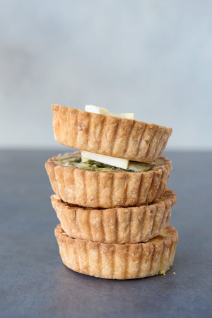 
                  
                    Load image into Gallery viewer, stack of gluten free pastry mini quiche shells
                  
                
