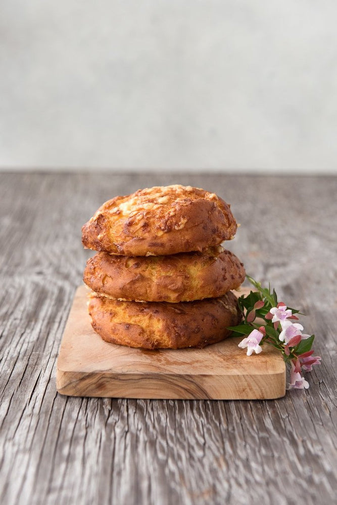 gluten free cheese buns with flowers