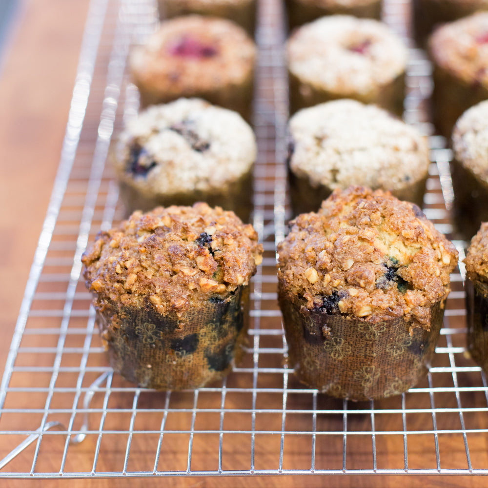 
                      
                        gluten free muffins on cooling rack
                      
                    