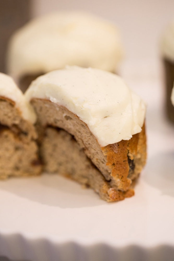 
                  
                    Load image into Gallery viewer, gluten free cinnamon buns with cream cheese frosting
                  
                