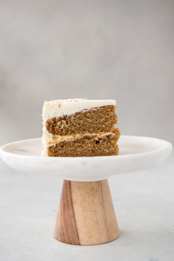 gluten free carrot cake slice